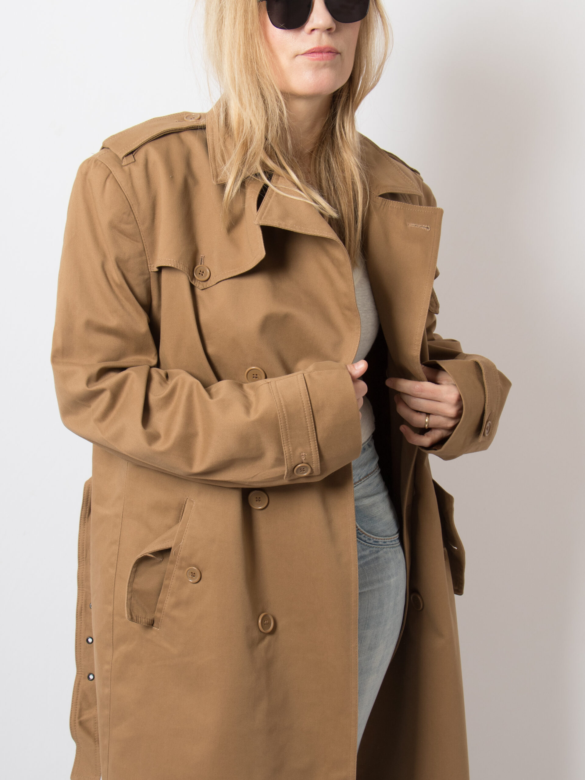 Vintage Italian Camel Trench Coat Vintage Italian Camel Trench Coat - Image 5