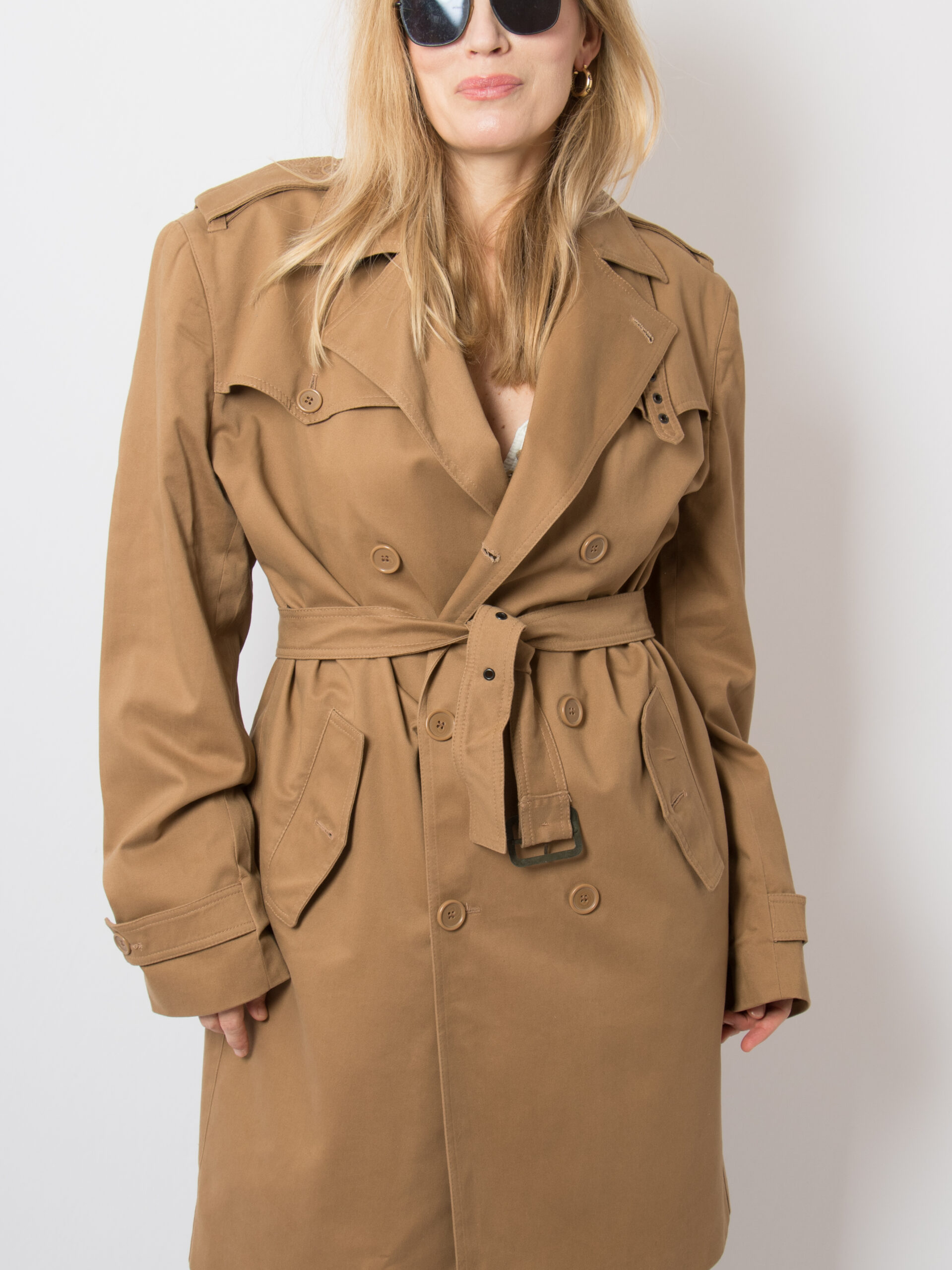 Vintage Italian Camel Trench Coat Vintage Italian Camel Trench Coat - Image 7