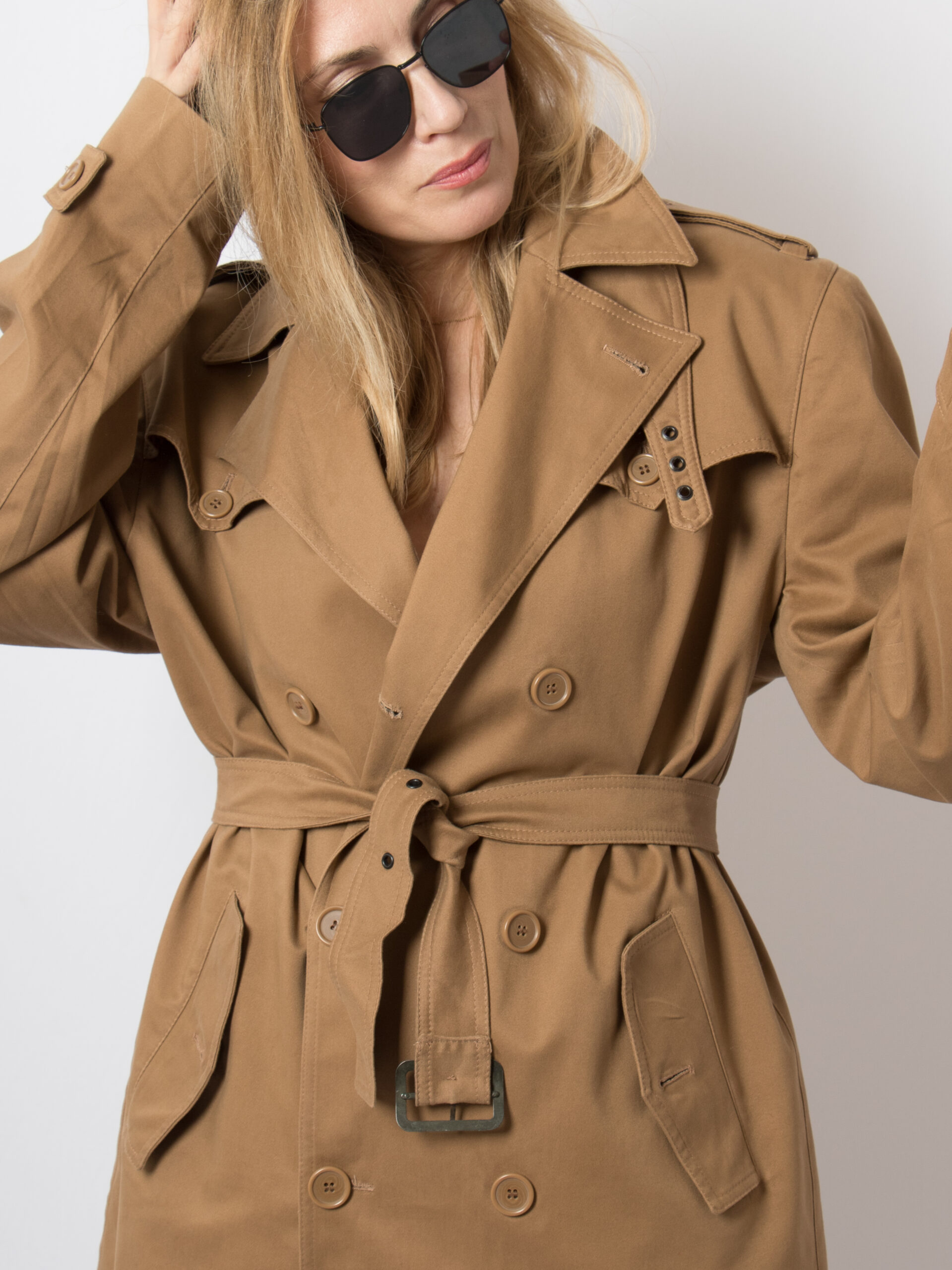 Vintage Italian Camel Trench Coat Vintage Italian Camel Trench Coat - Image 8