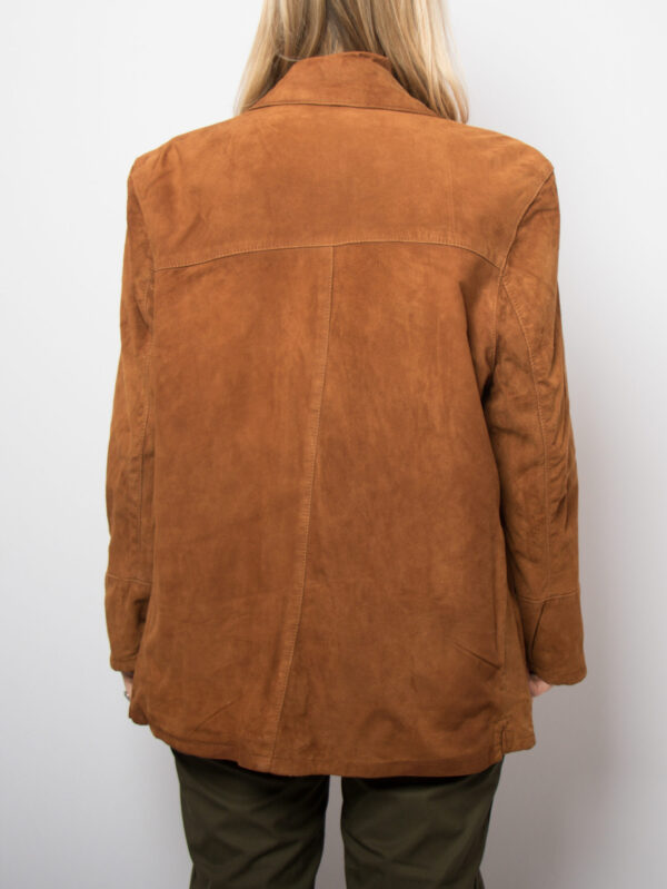 Vintage Cognac Suede Jacket - Image 4
