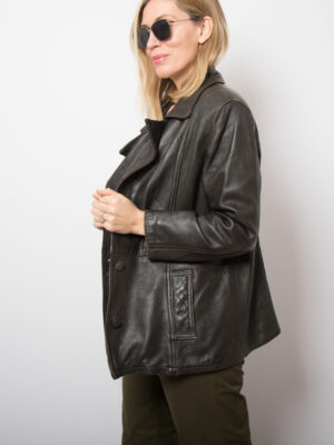 RARE Vintage Brown Leather Jacket