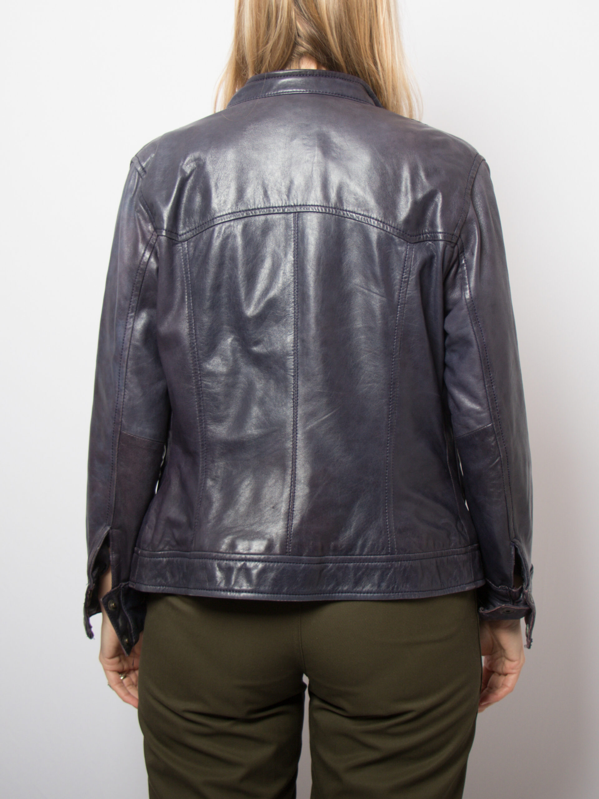 Vintage CLASS Blue Leather Jacket Vintage CLASS Blue Leather Jacket - Image 3