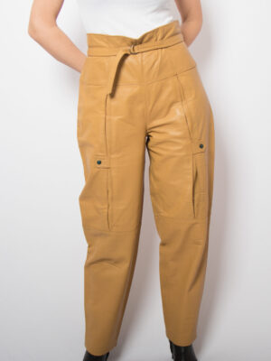 1990s Gina Lebole Balloon Leather Pants