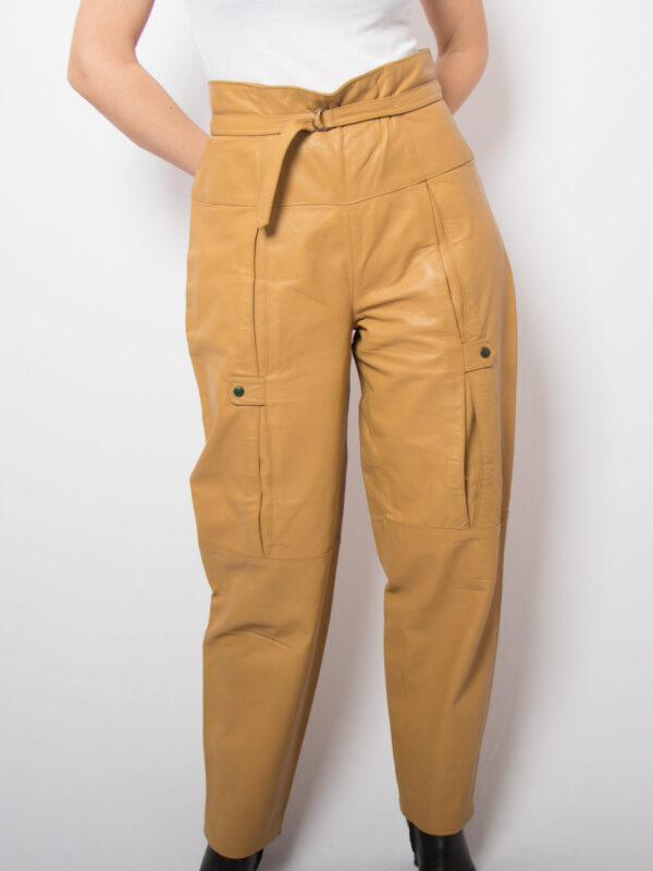 1990s Gina Lebole Balloon Leather Pants