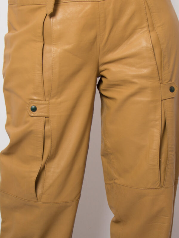 1990s Gina Lebole Balloon Leather Pants - Image 8