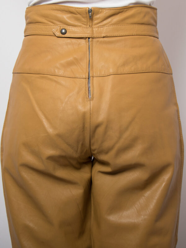 1990s Gina Lebole Balloon Leather Pants - Image 9