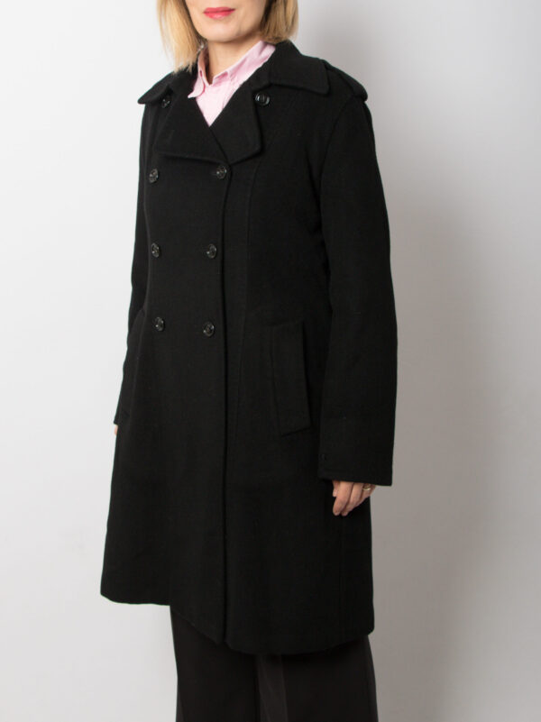 Vintage Black 100% Cashmere Coat - Image 4