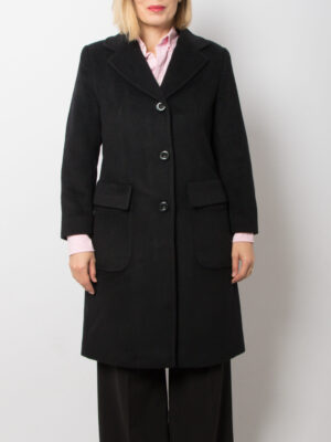Vintage Black Cashmere Coat