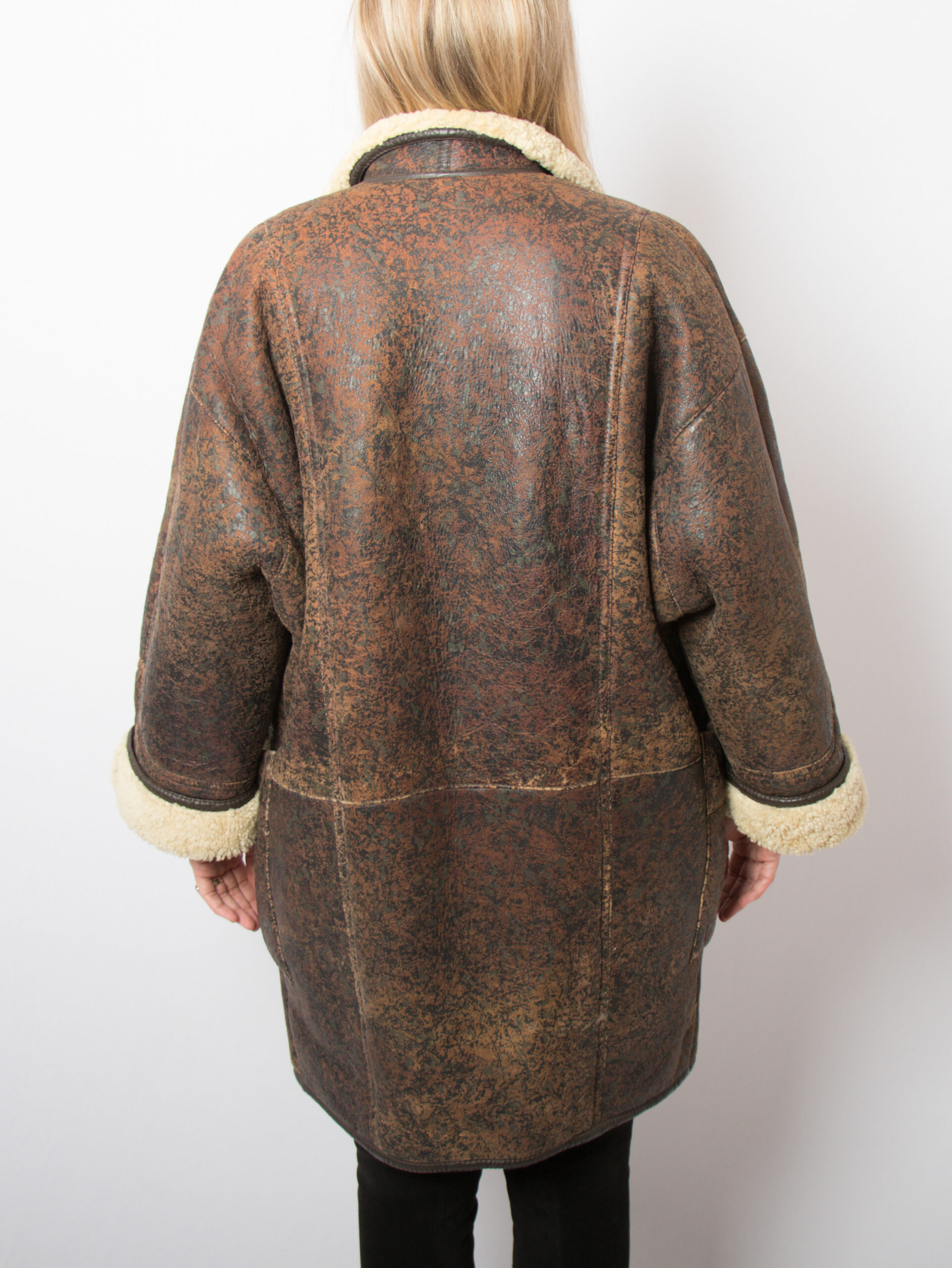 Vintage Shearling Jacket Oversized Vintage Shearling Jacket Oversized - Image 2