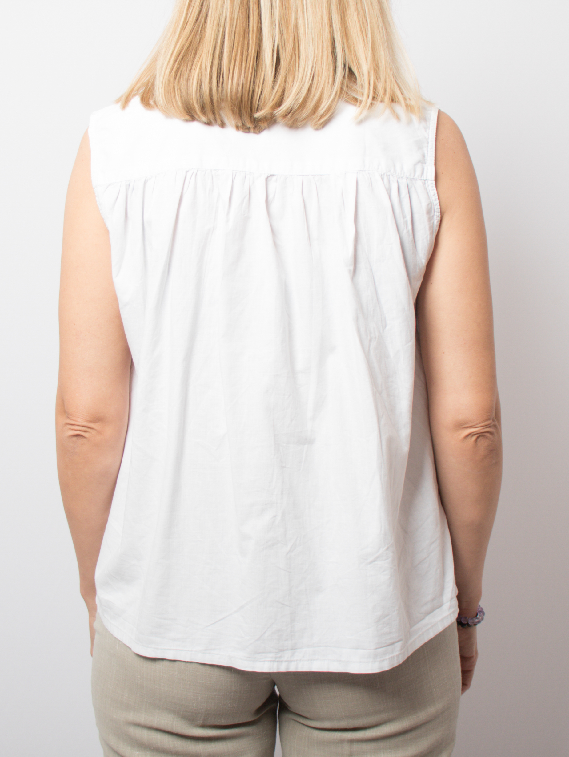Vintage Pintuck Blouse White Cotton Vintage Pintuck Blouse White Cotton - Image 4