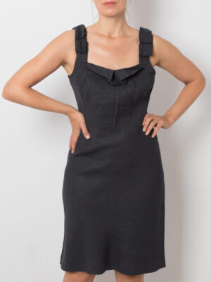 ASPESI Black Linen Dress Vintage