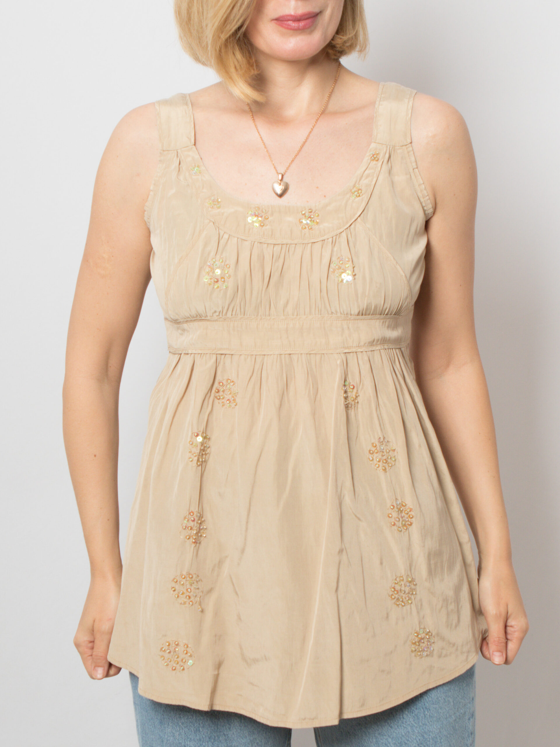 Y2K Empire Waist Top with Sequins Y2K Empire Waist Top with Sequins - Image 2
