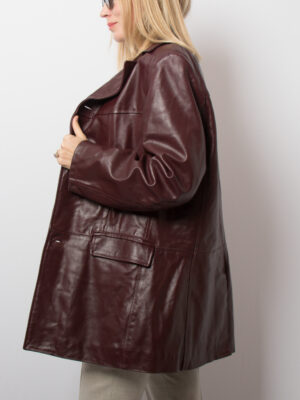 ICONIC Vintage Burgundy Leather Jacket