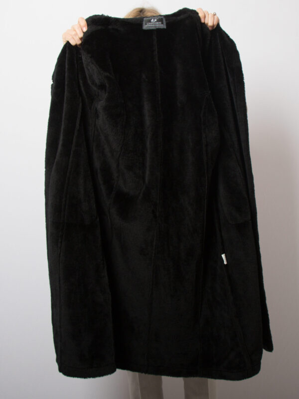 Vintage Black Sherpa Coat - Image 6
