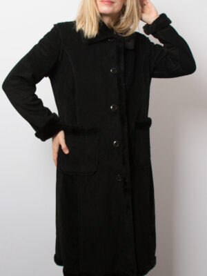 Vintage Black Sherpa Coat