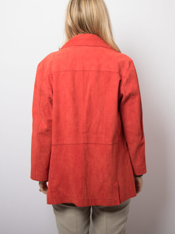 Vintage Red Suede Shirt Jacket - Image 3