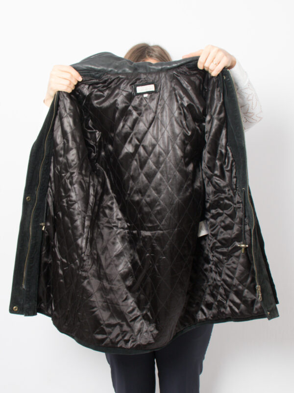 Vintage Suede Hooded Leather Jacket - Image 5