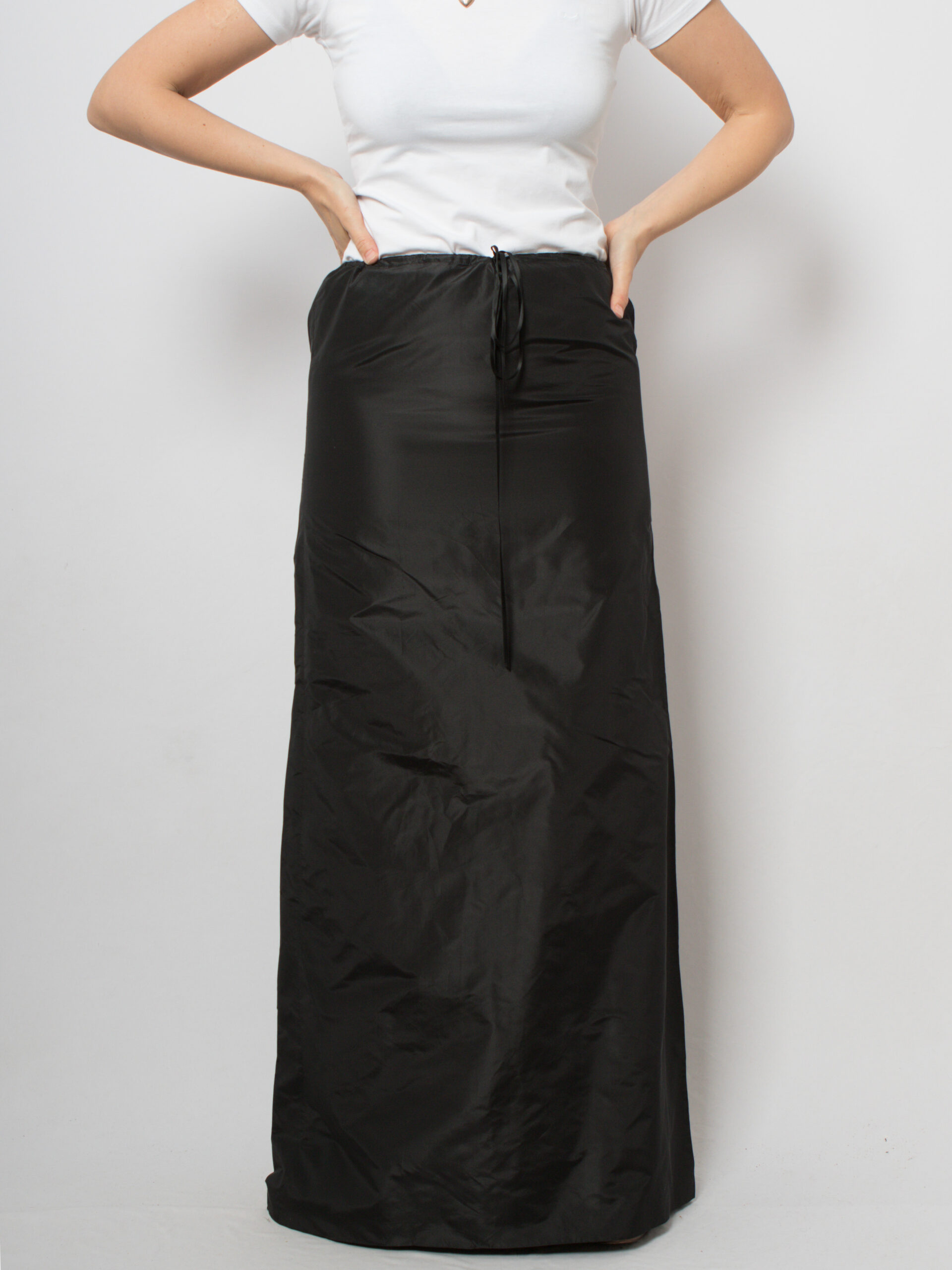 Vintage Maxi Silk Skirt Luxe black maxi silk skirt