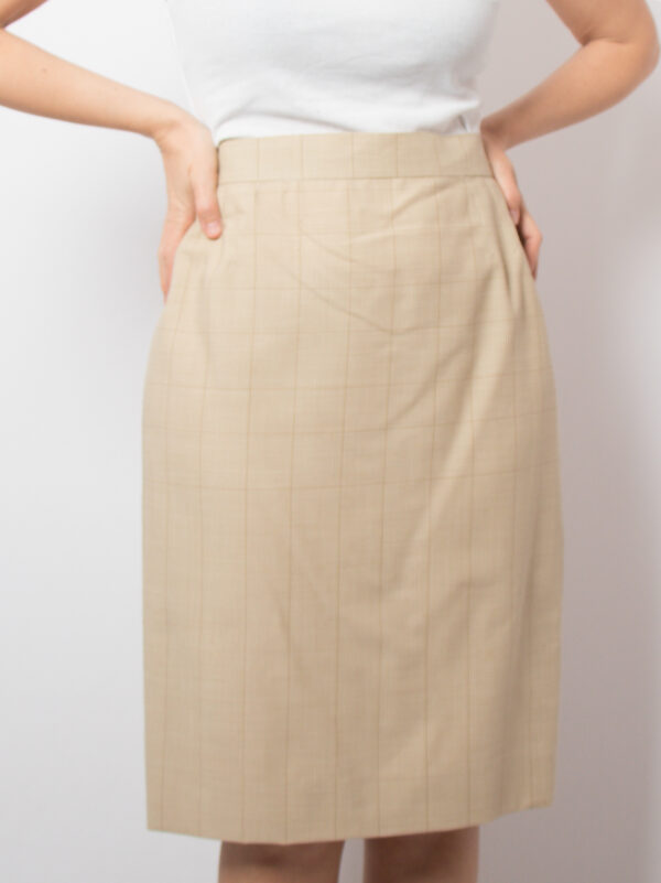 80s Plaid Wool Skirt Set by Fontana Milano - Image 2