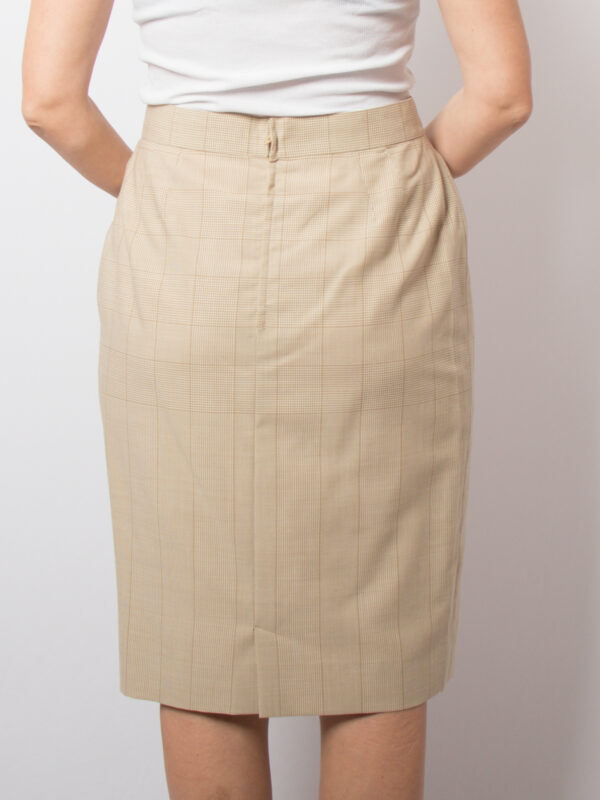 80s Plaid Wool Skirt Set by Fontana Milano - Image 4