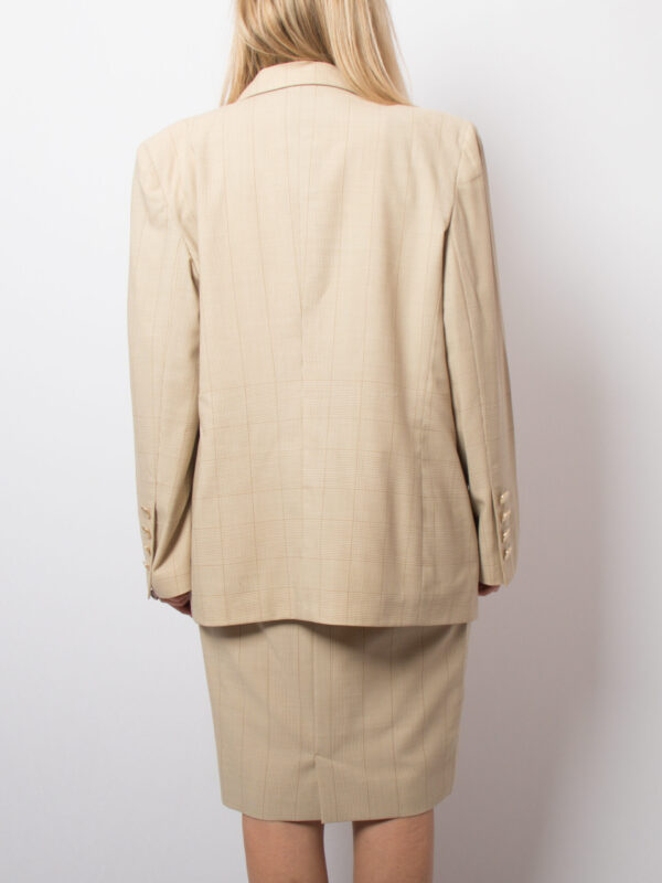 80s Plaid Wool Skirt Set by Fontana Milano - Image 6
