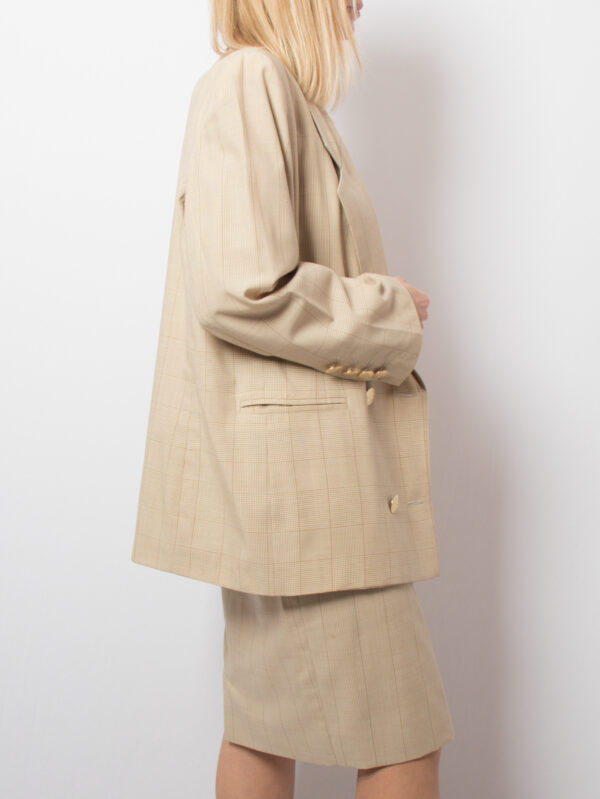80s Plaid Wool Skirt Set by Fontana Milano - Image 7