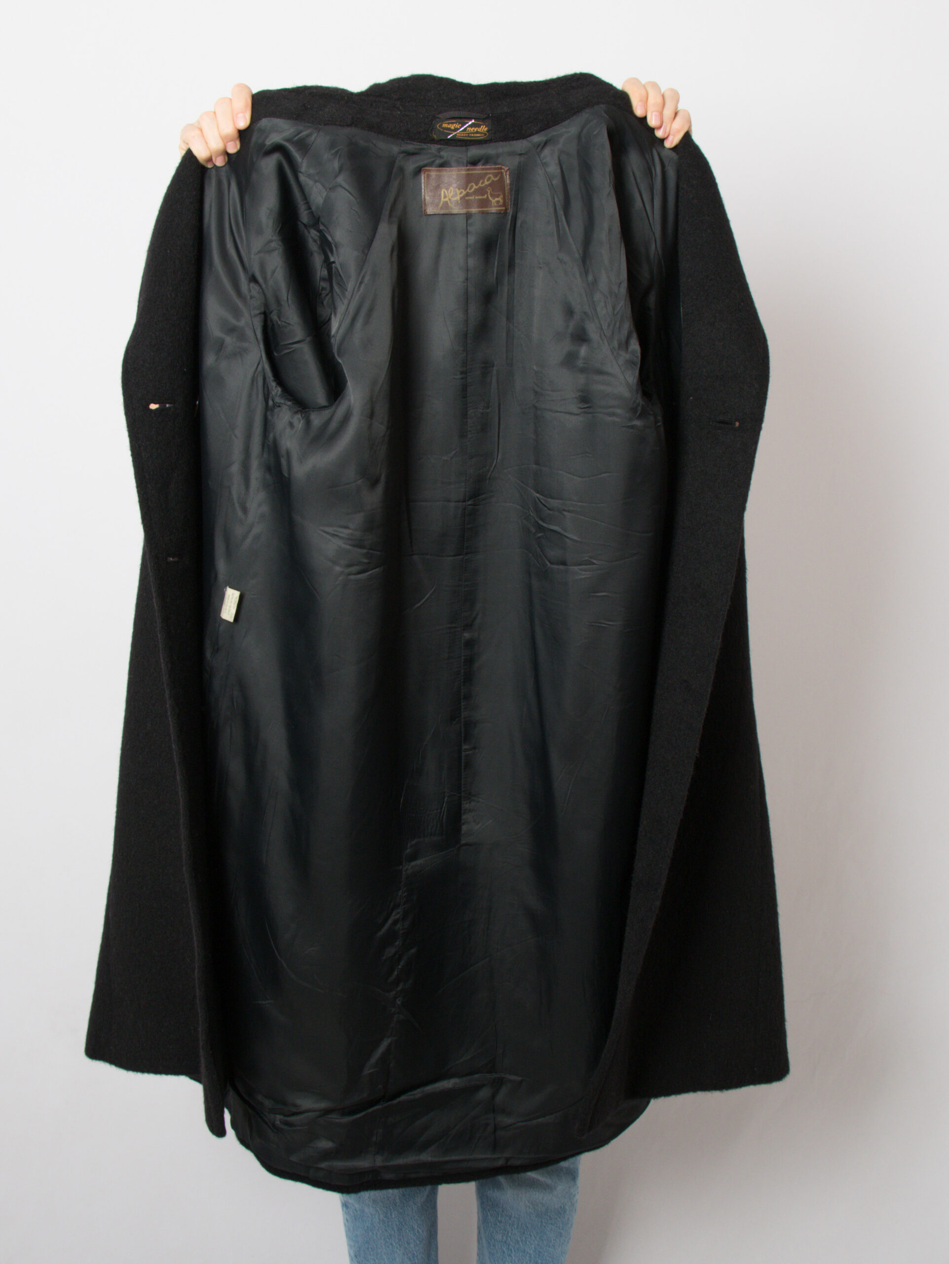 90s Black Long Alpaca Coat 90s Black Long Alpaca Coat - Image 7