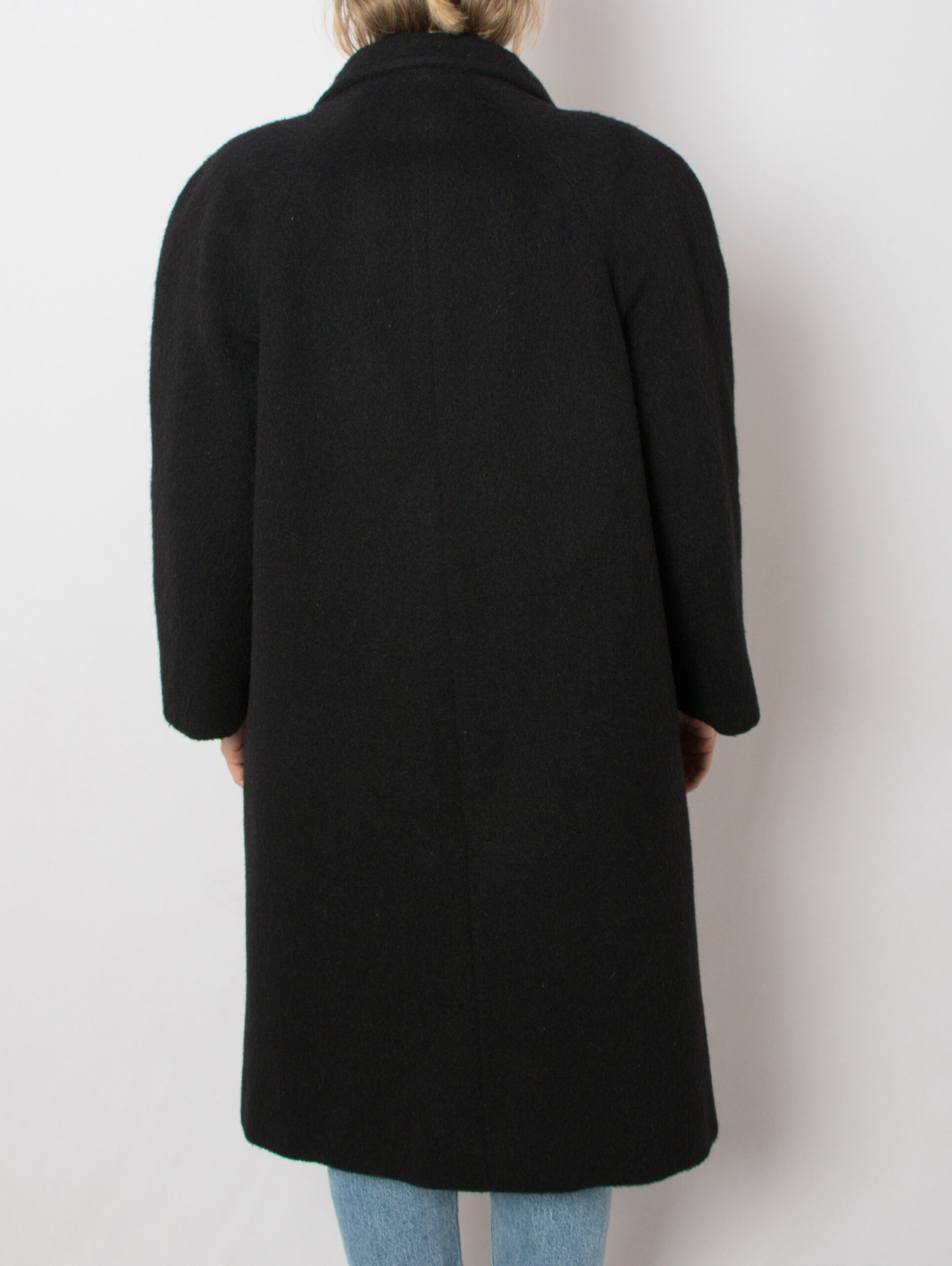 90s Black Long Alpaca Coat 90s Black Long Alpaca Coat - Image 6