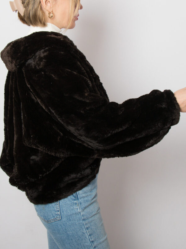 Vintage Art Deco Cropped Real Fur Jacket - Image 4