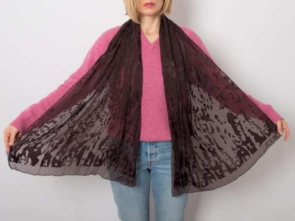 Vintage Iceberg Burnout Velvet Scarf - Image 2