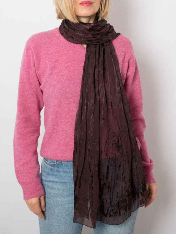 Vintage Iceberg Burnout Velvet Scarf - Image 4