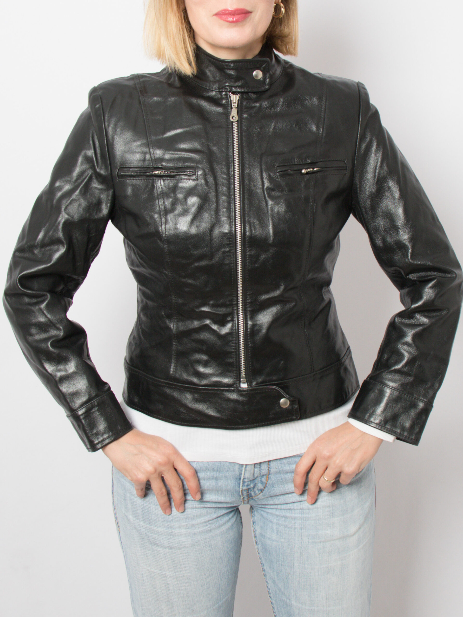Y2K Cropped Leather Jacket Y2K Cropped Leather Jacket