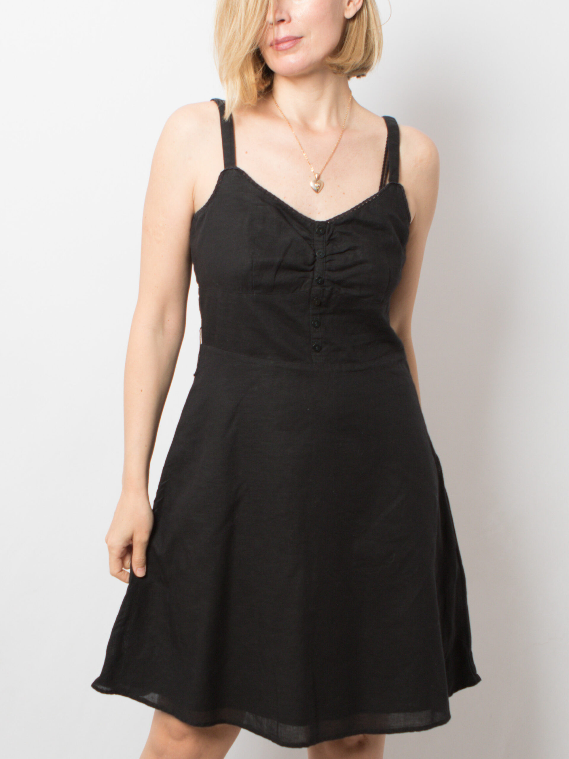 90s Slip Dress Black 90s Slip Dress Black - Image 2