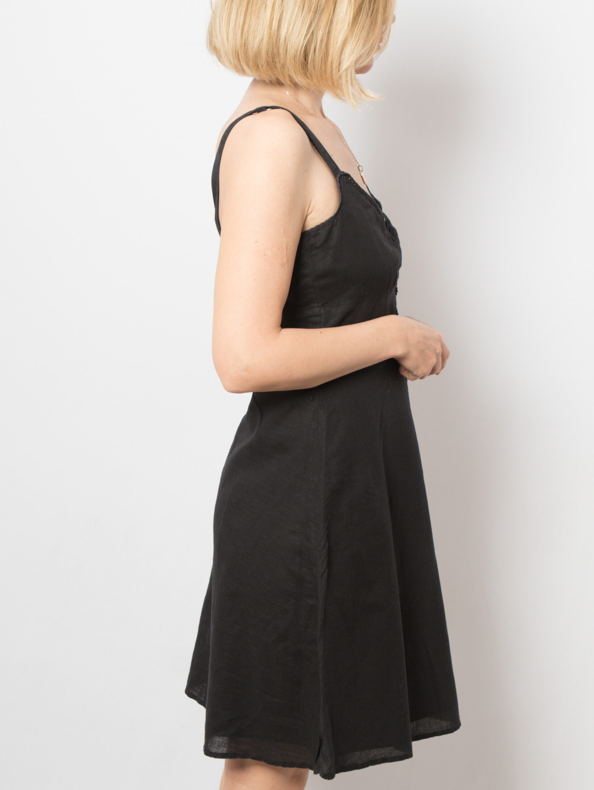90s Slip Dress Black 90s Slip Dress Black - Image 4