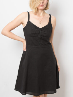 90s Slip Dress Black