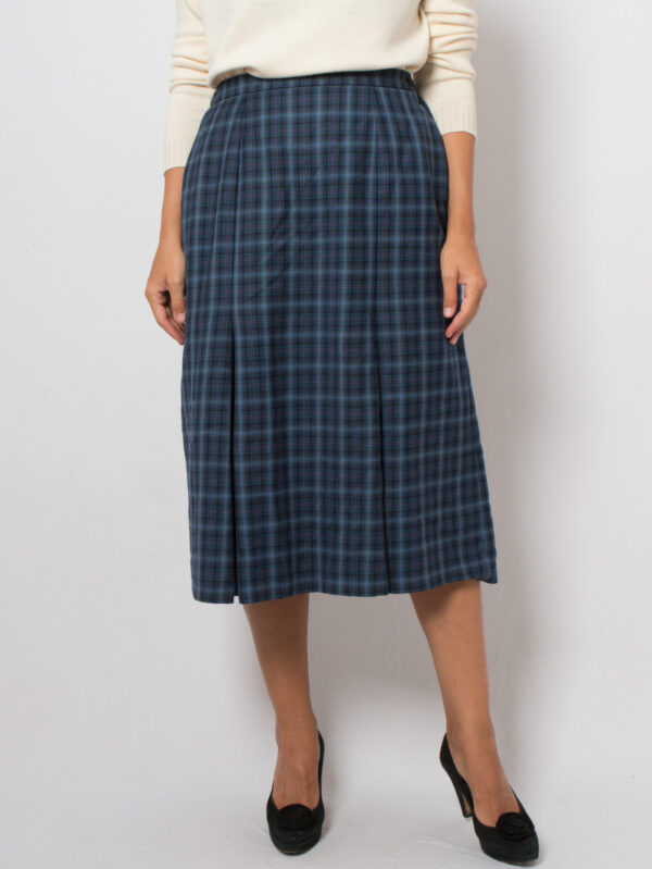 90s Pleated Wool Skirt Midi - Image 2