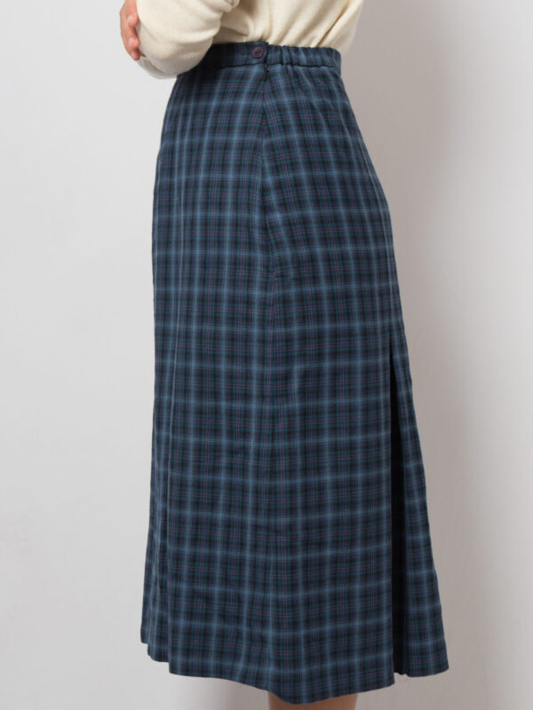 90s Pleated Wool Skirt Midi - Image 3