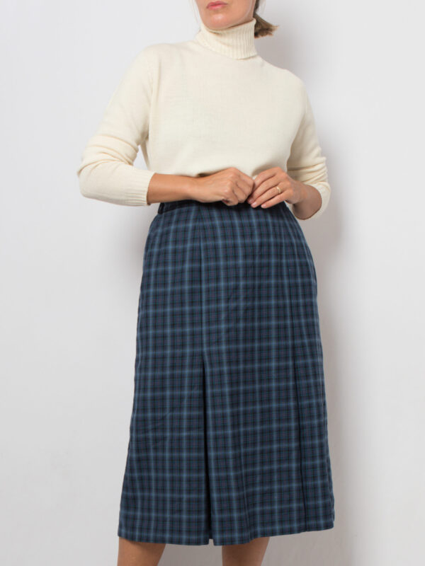 90s Pleated Wool Skirt Midi - Image 5