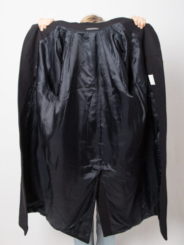 Italian Vintage Long Wool Overcoat - Image 5