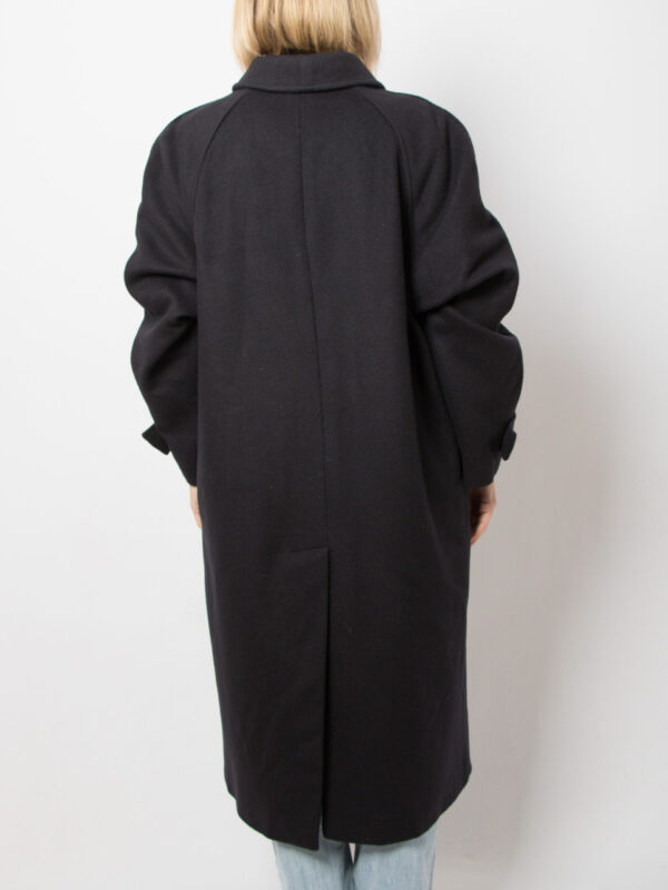 Italian Vintage Long Wool Overcoat - Image 2
