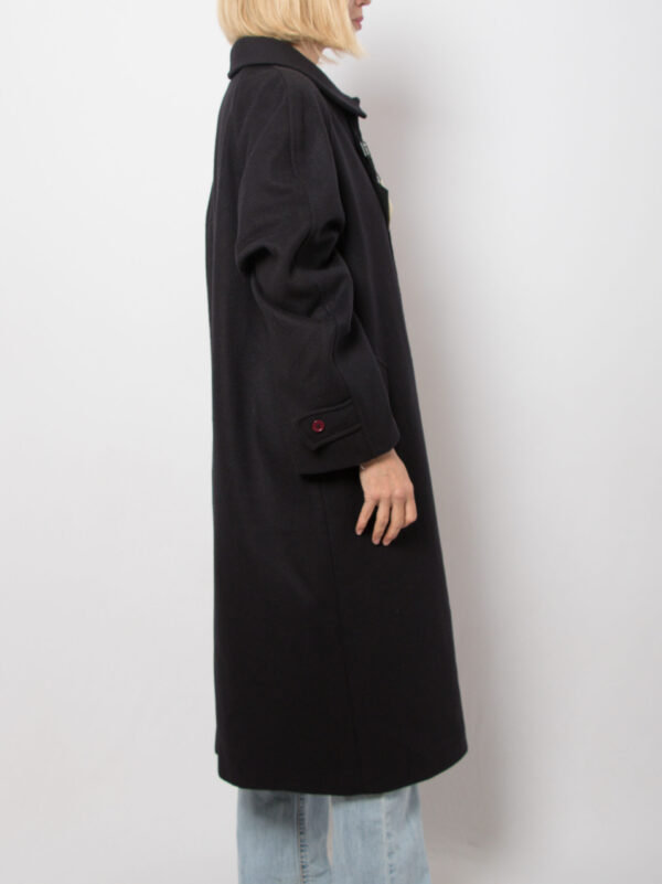 Italian Vintage Long Wool Overcoat - Image 3
