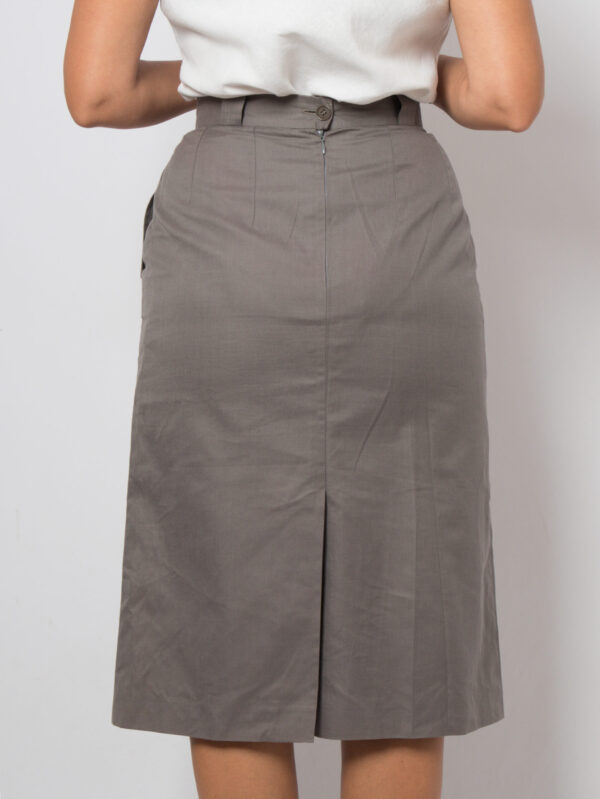 Aigner Vintage Gray Pencil Skirt - Image 2