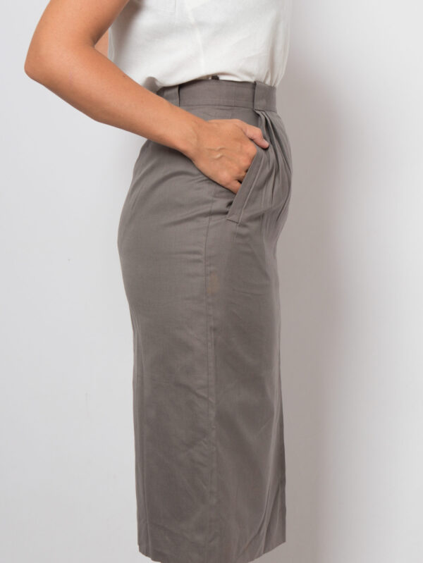 Aigner Vintage Gray Pencil Skirt - Image 3