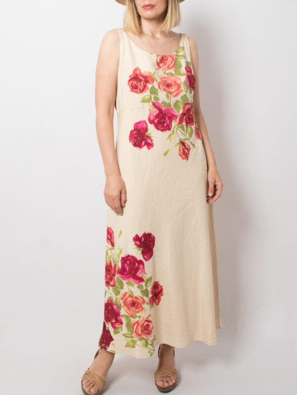 Laura Ashley Silk-Linen Maxi Dress