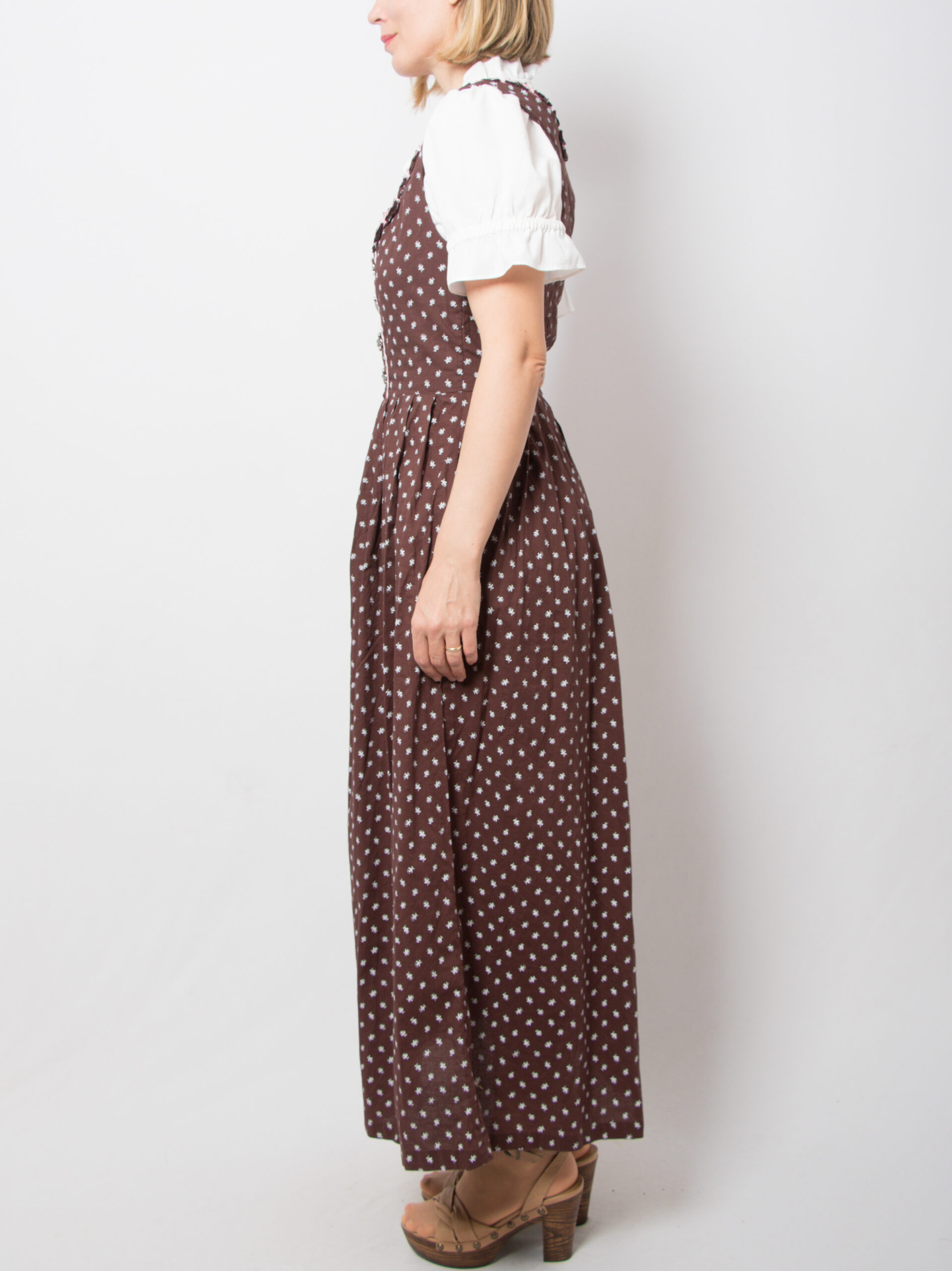 Vintage Long Dirndl Dress Vintage Long Dirndl Dress - Image 4