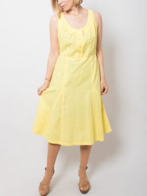 Vintage Shirtwaist Dress Yellow