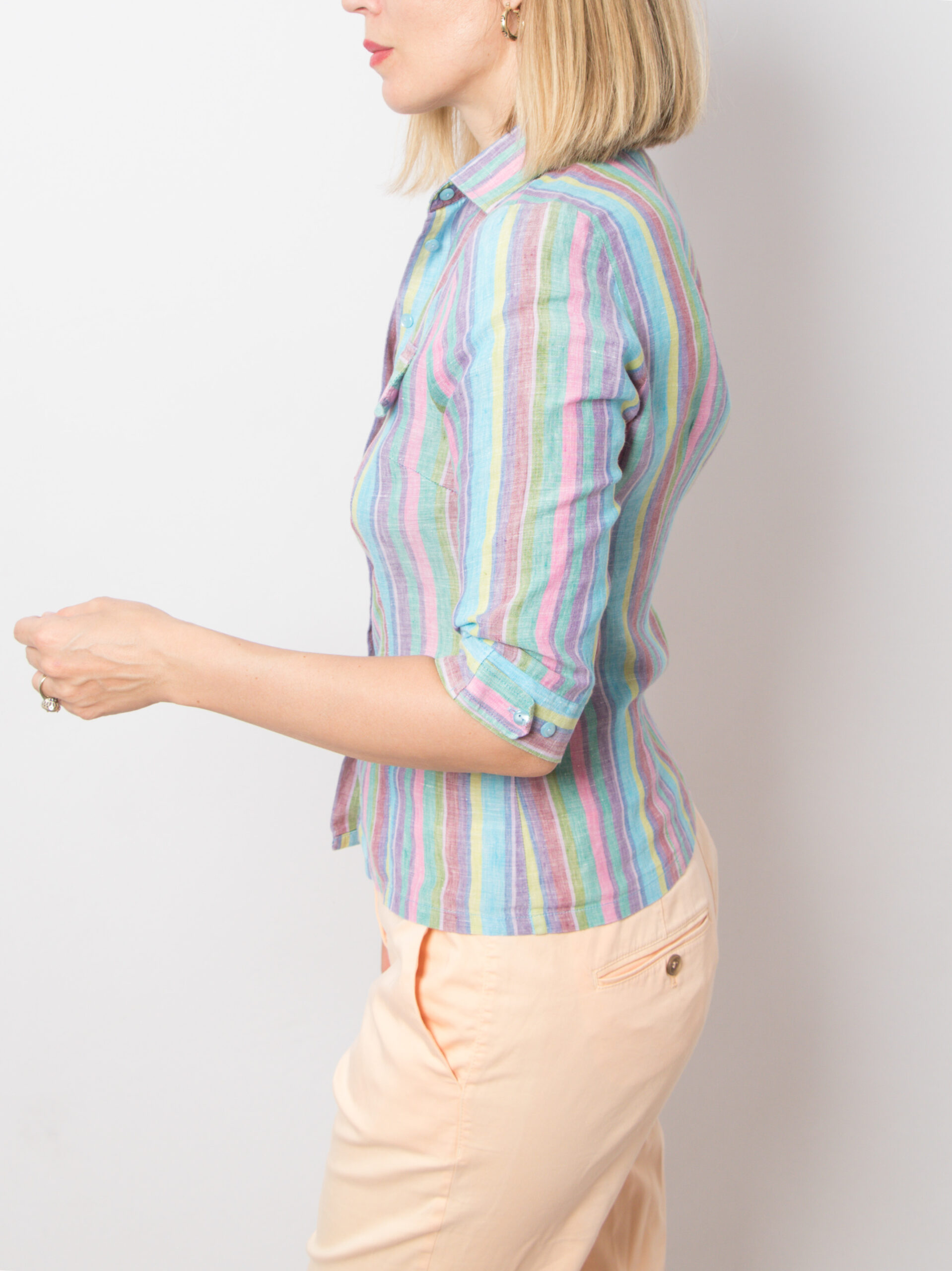 Vintage Nara Camicie Striped Linen Shirt Vintage Nara Camicie Striped Linen Shirt - Image 3