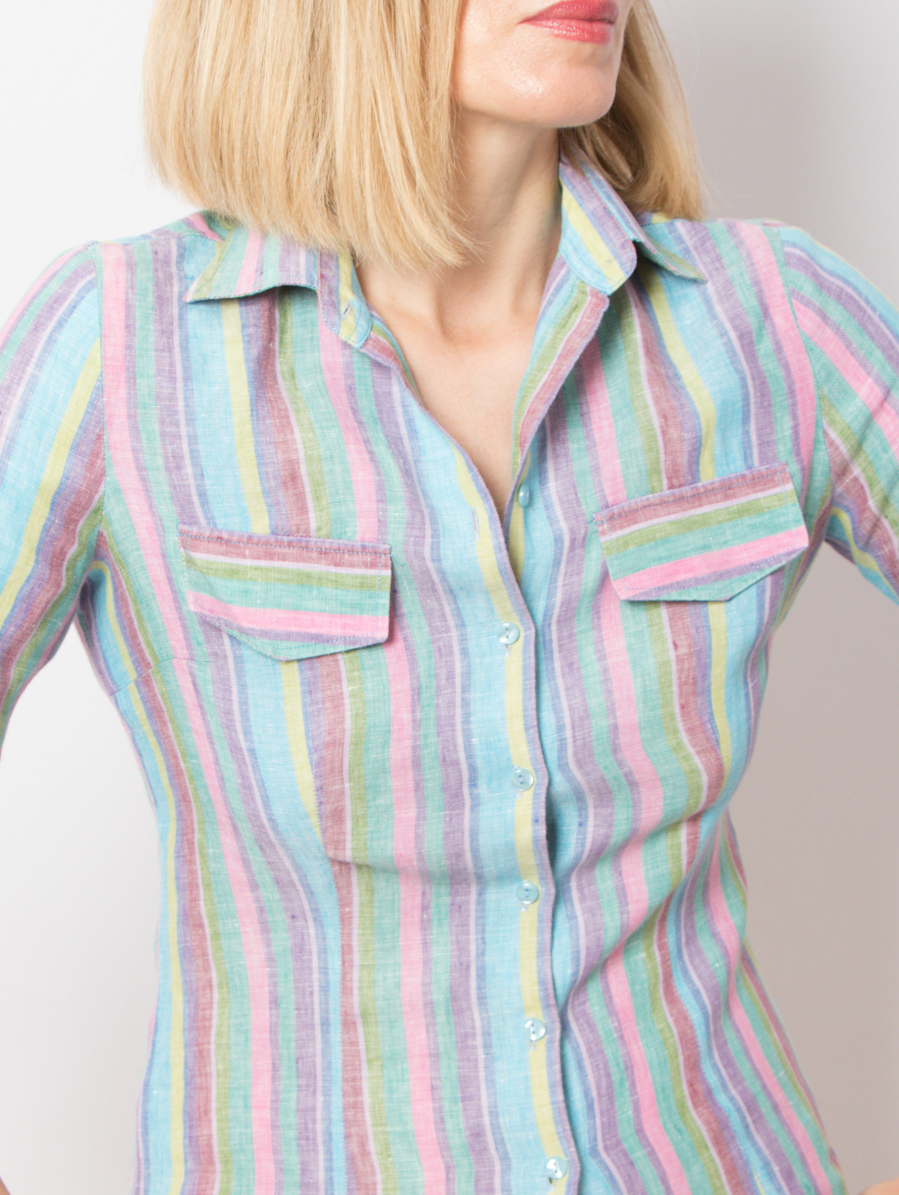 Vintage Nara Camicie Striped Linen Shirt Vintage Nara Camicie Striped Linen Shirt - Image 5