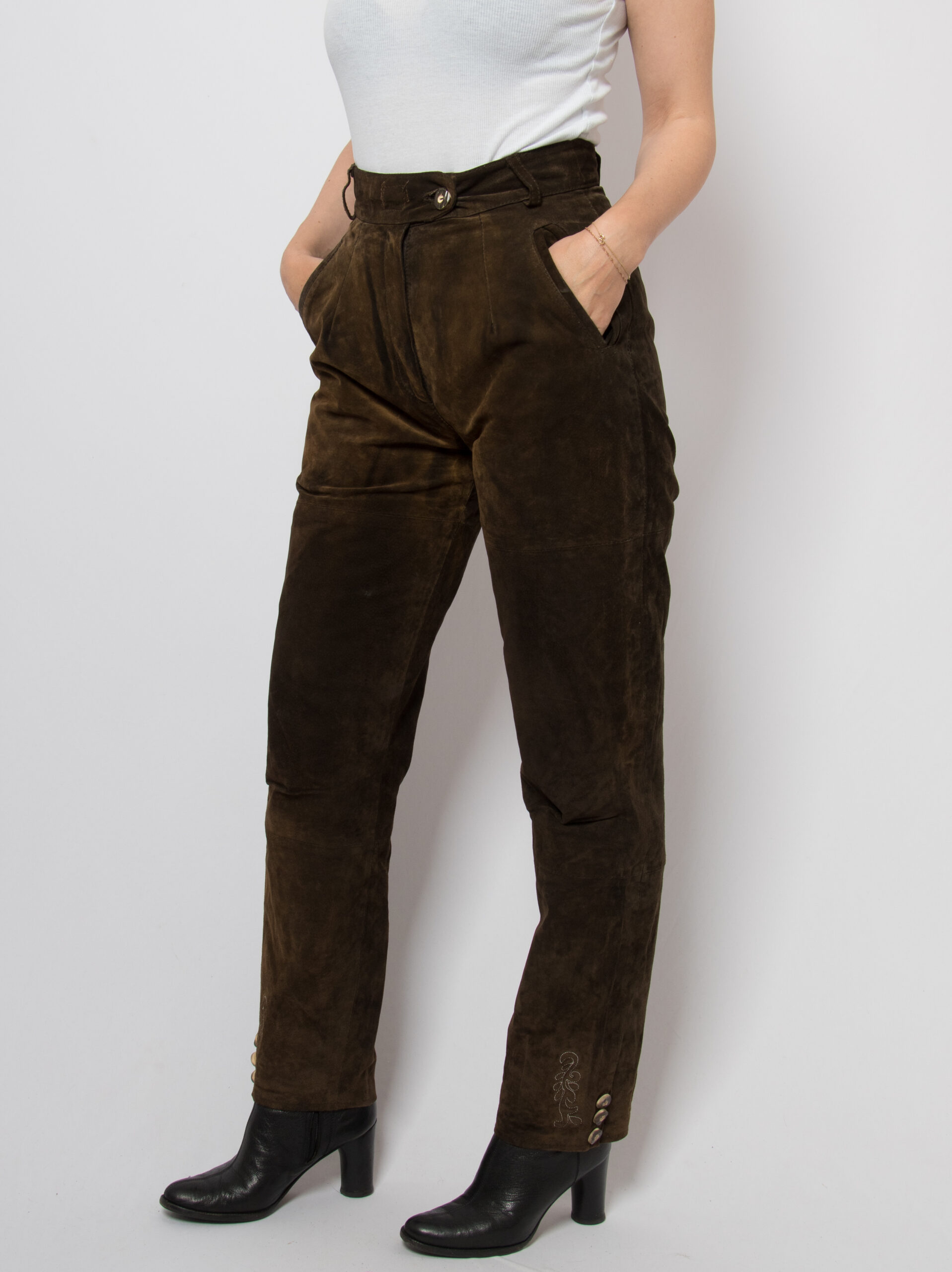 Vintage German Folk Suede Pants Vintage German Folk Suede Pants - Image 3