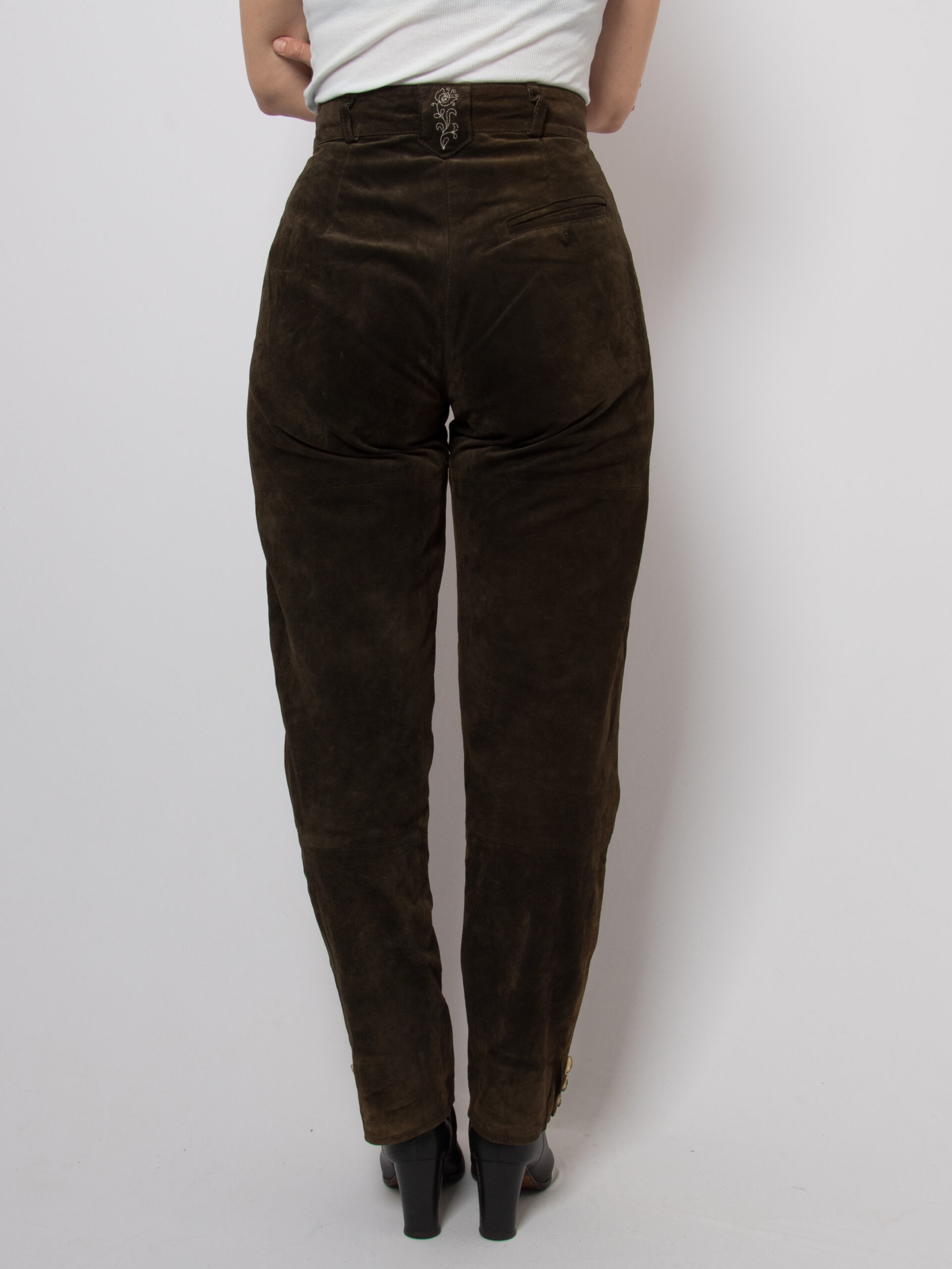 Vintage German Folk Suede Pants Vintage German Folk Suede Pants - Image 5